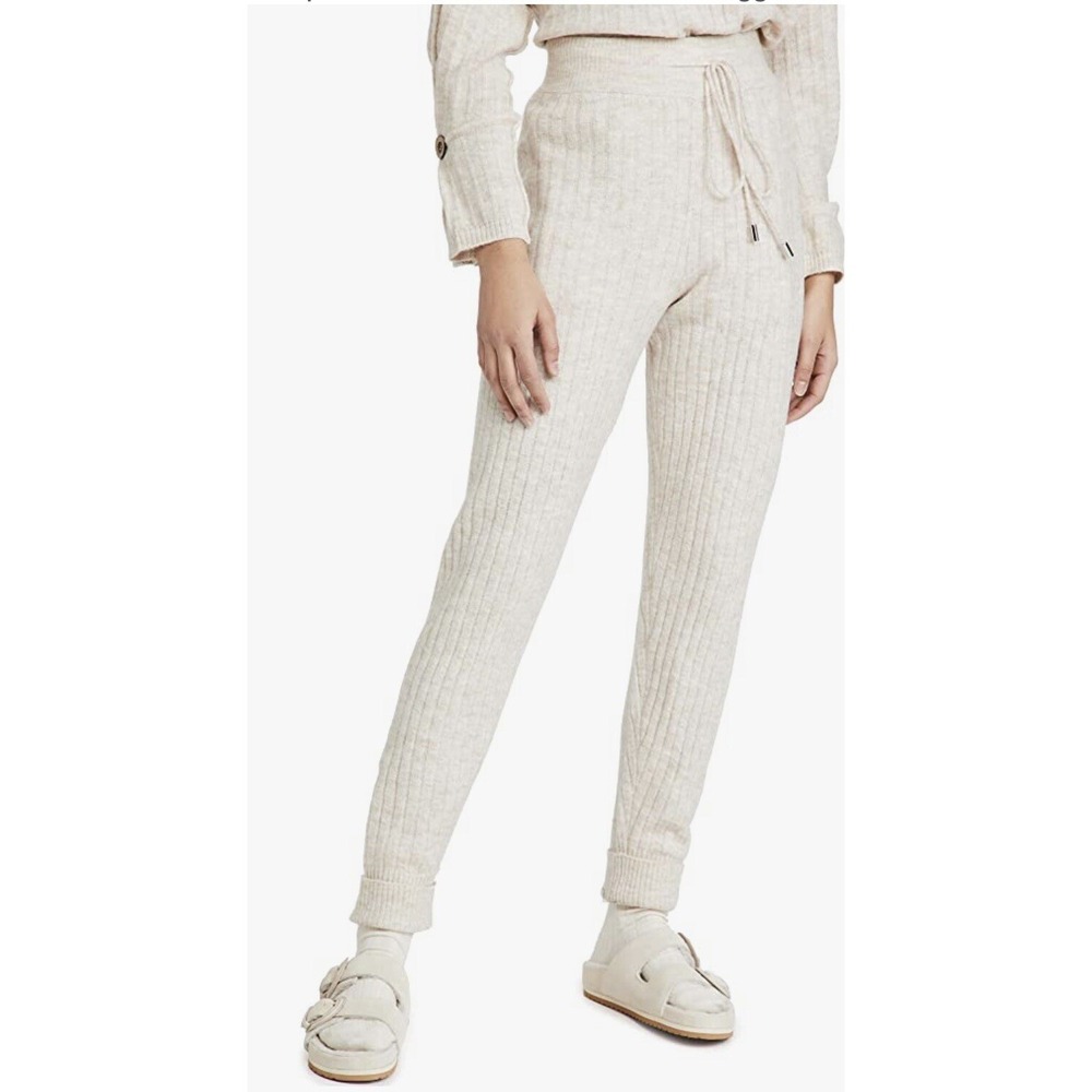 Free People Intimately around the clock knit jogger beige pants Size M A011496